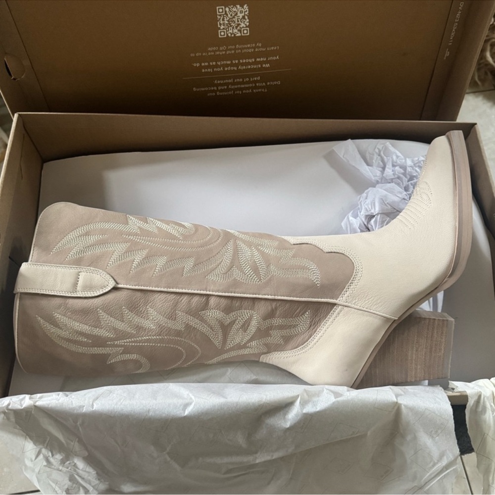 Dolce Vita‎ Cowboy Western Boots Blanch - Picture 8 of 16